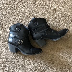 Black ankle boots